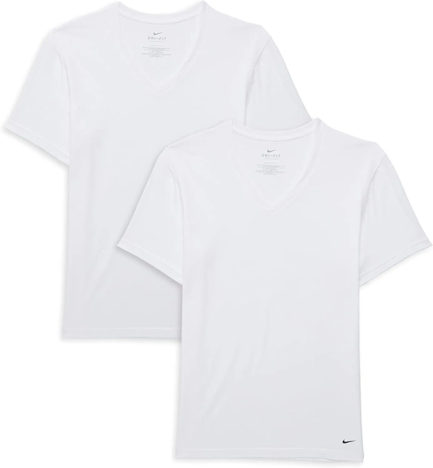 Nike 2Pk Vneck Evdy Cotton Stretch Mens (Crewneck/V Neck/Tank Top) Undershirts & Tees Size XL, Color: White