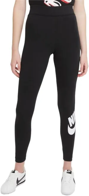 Nike Sportswear Women's Plus Size Essential High-Waisted Leggings Black/White (as1, Alpha, 2X, Plus, Regular)