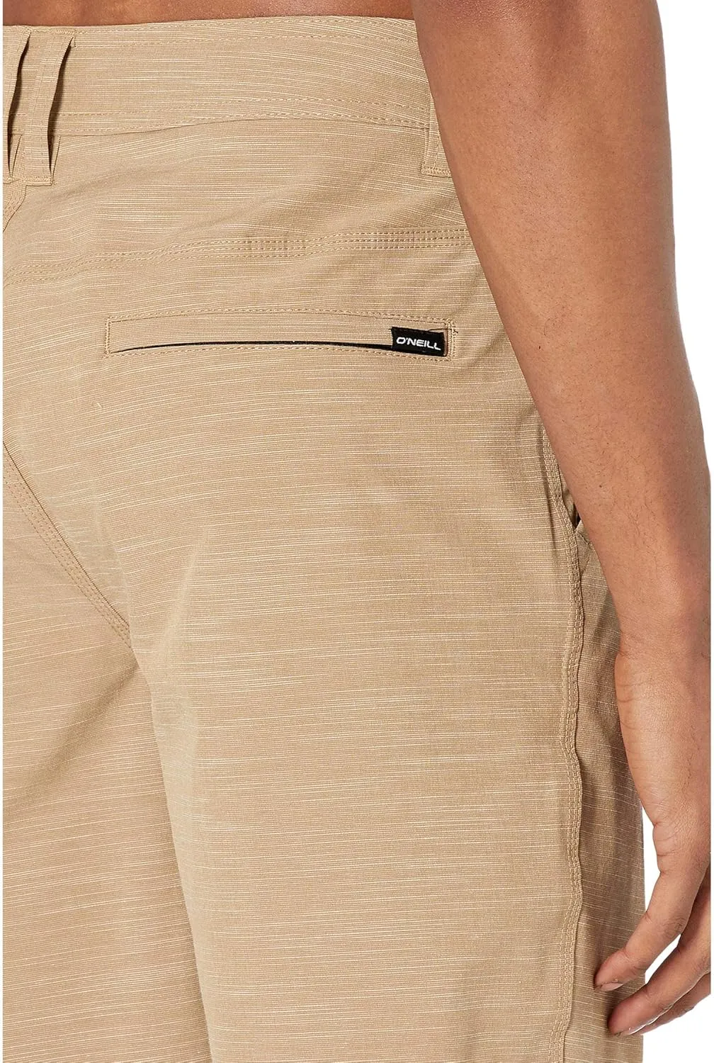 O'NEILL Men's Khaki Shorts, 20-Inch Outseam, Stretch Quick Dry Slub Fabric, Hybrid Chino Shorts Men, Casual and Active Wear