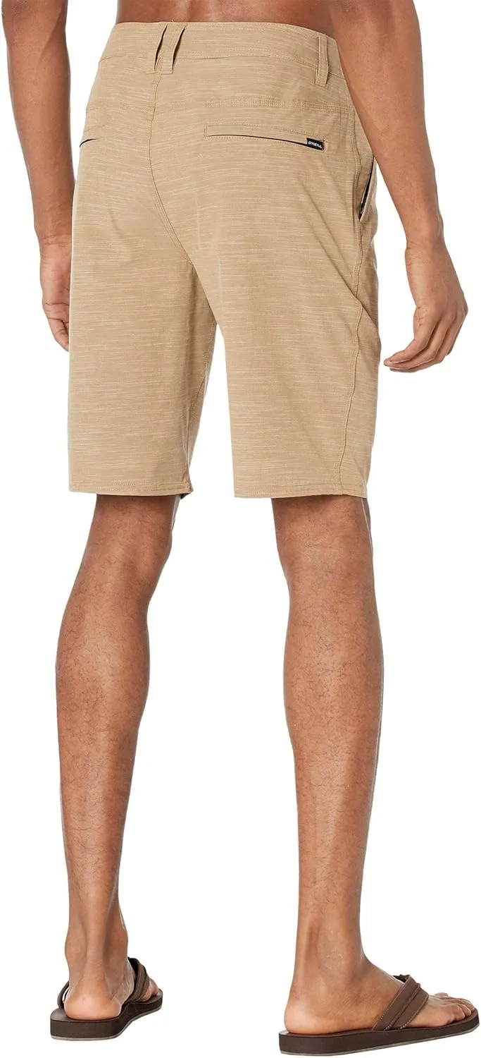 O'NEILL Men's Khaki Shorts, 20-Inch Outseam, Stretch Quick Dry Slub Fabric, Hybrid Chino Shorts Men, Casual and Active Wear