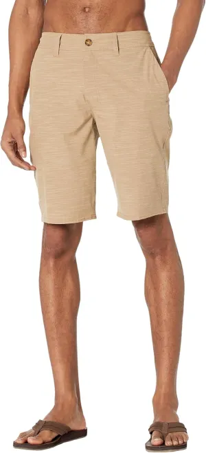 O'NEILL Men's Khaki Shorts, 20-Inch Outseam, Stretch Quick Dry Slub Fabric, Hybrid Chino Shorts Men, Casual and Active Wear