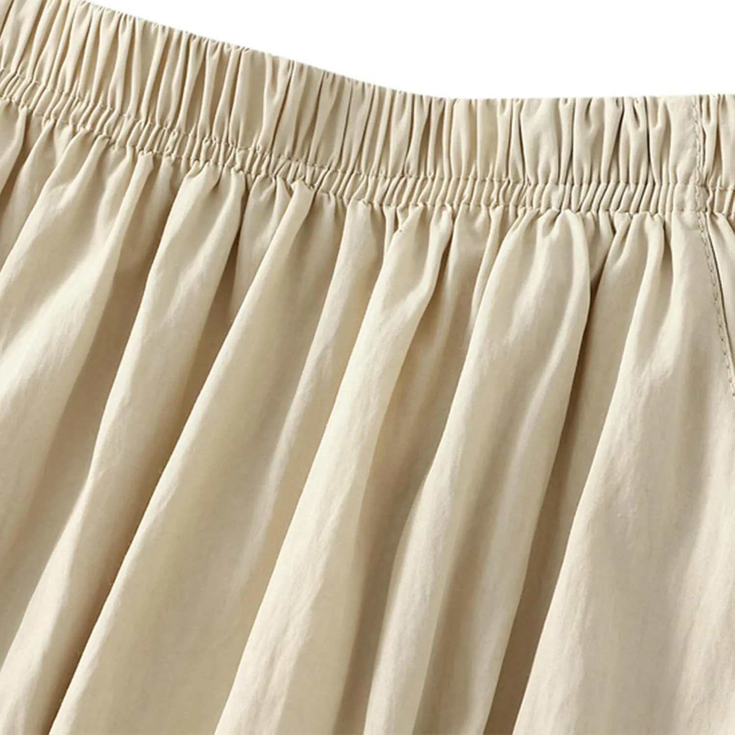 Oplxuo Skirts for Women Trendy Midi Skirt High Waisted Boho Beach Casual Pleated A-Line Swing Flowy Long Skirts with Pockets