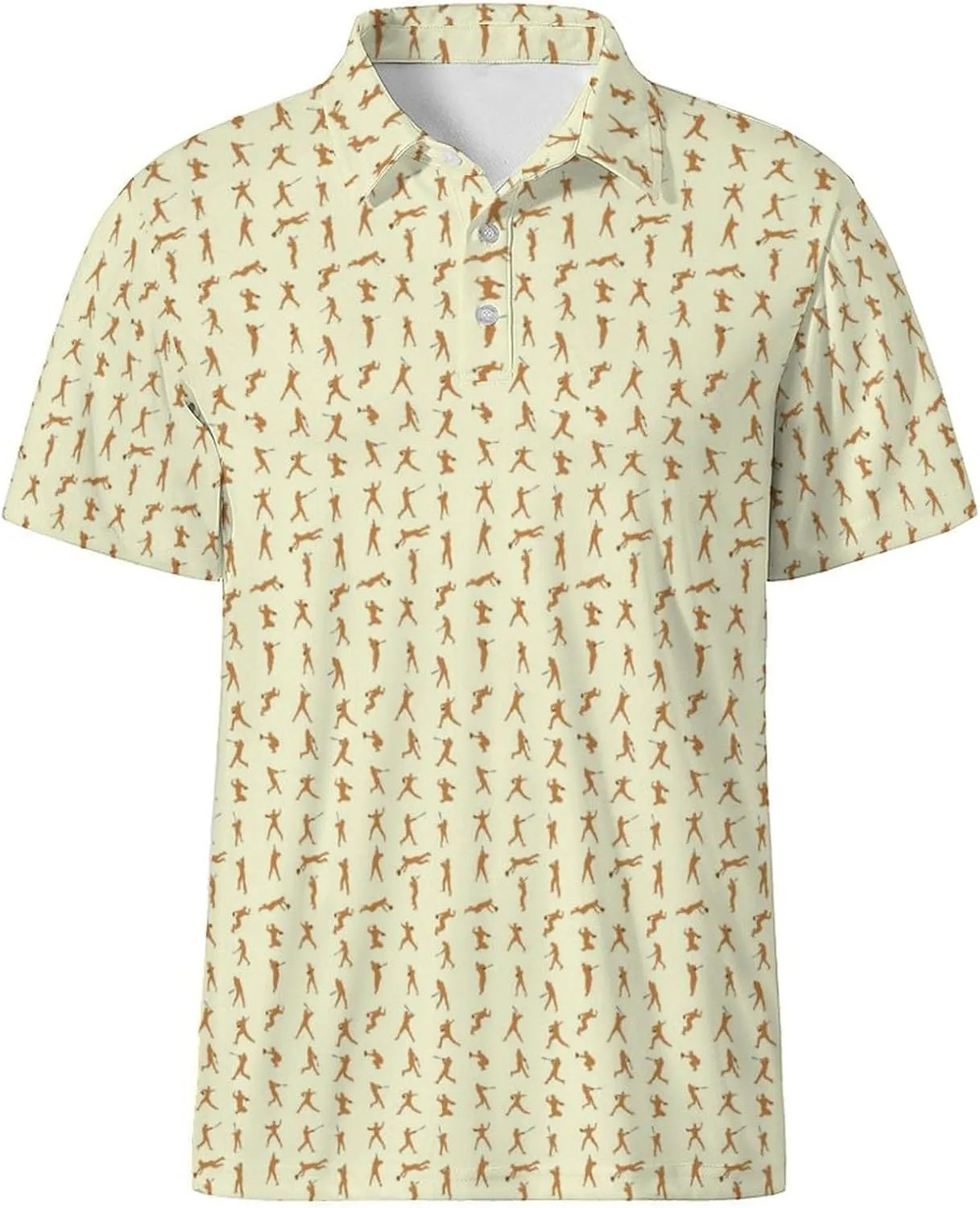 Party Mens Golf Shirt Print Short Sleeve Moisture Wicking Funny Sport Performance Polo Shirts for Men