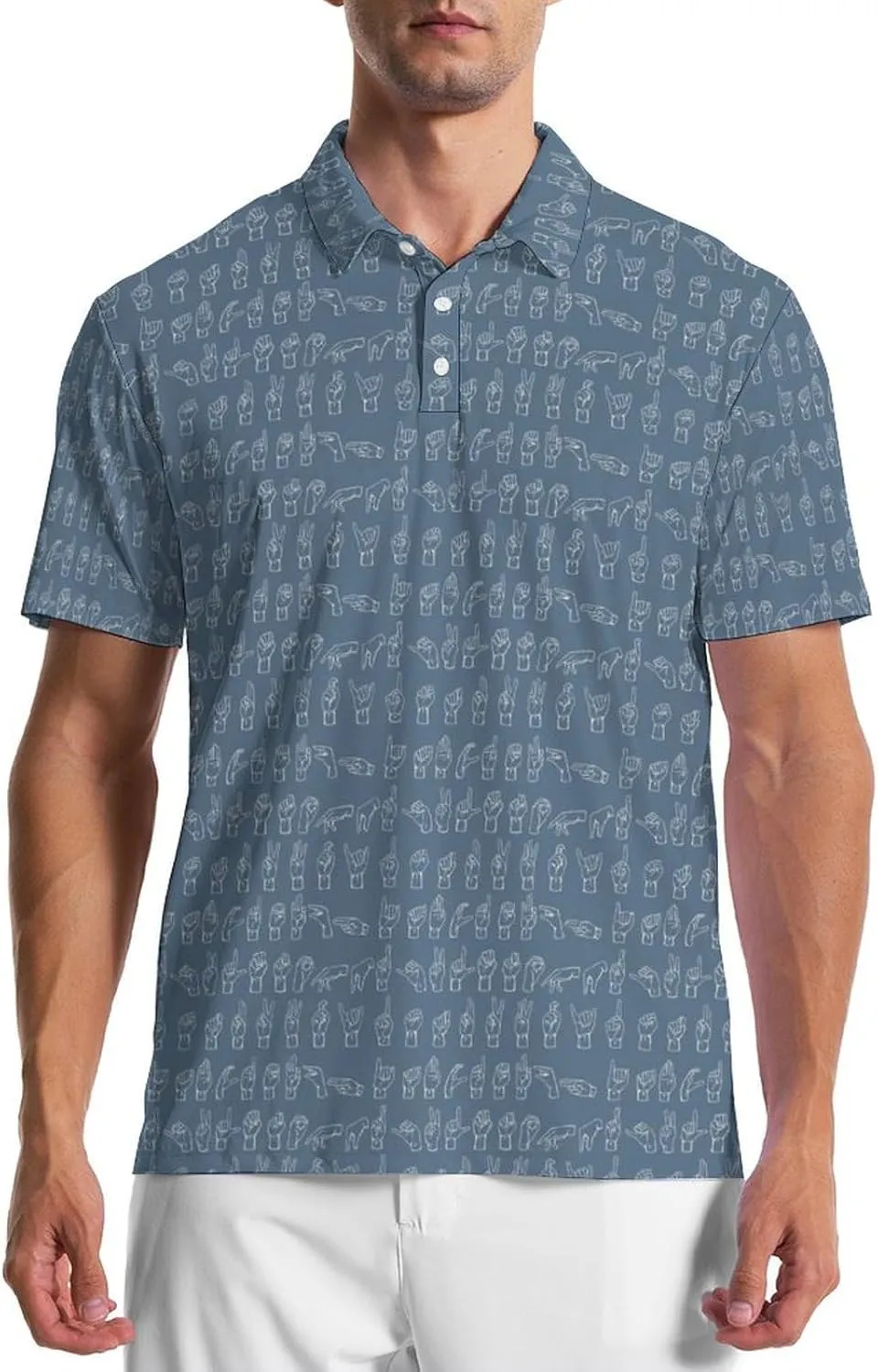 Party Mens Golf Shirt Print Short Sleeve Moisture Wicking Funny Sport Performance Polo Shirts for Men