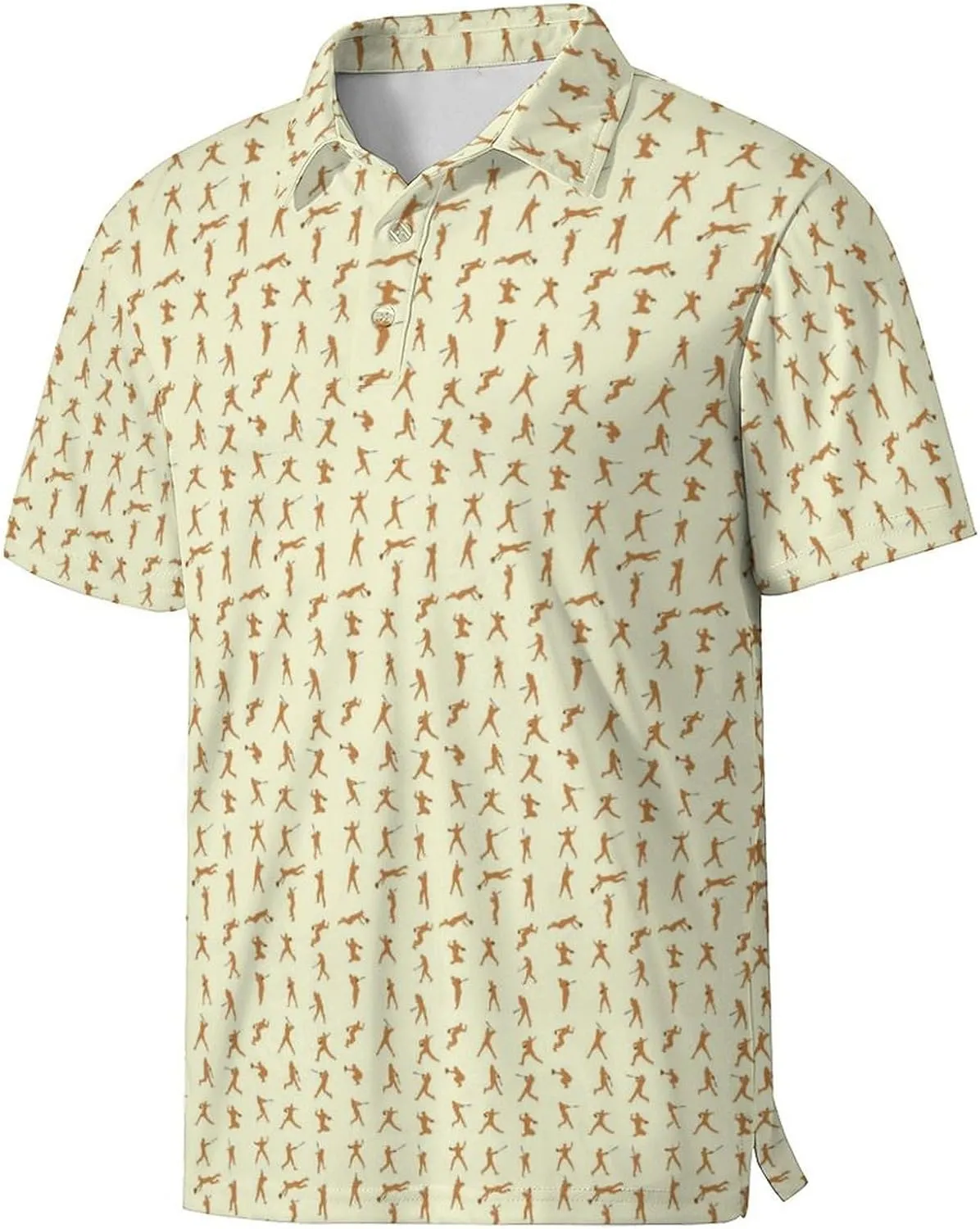 Party Mens Golf Shirt Print Short Sleeve Moisture Wicking Funny Sport Performance Polo Shirts for Men