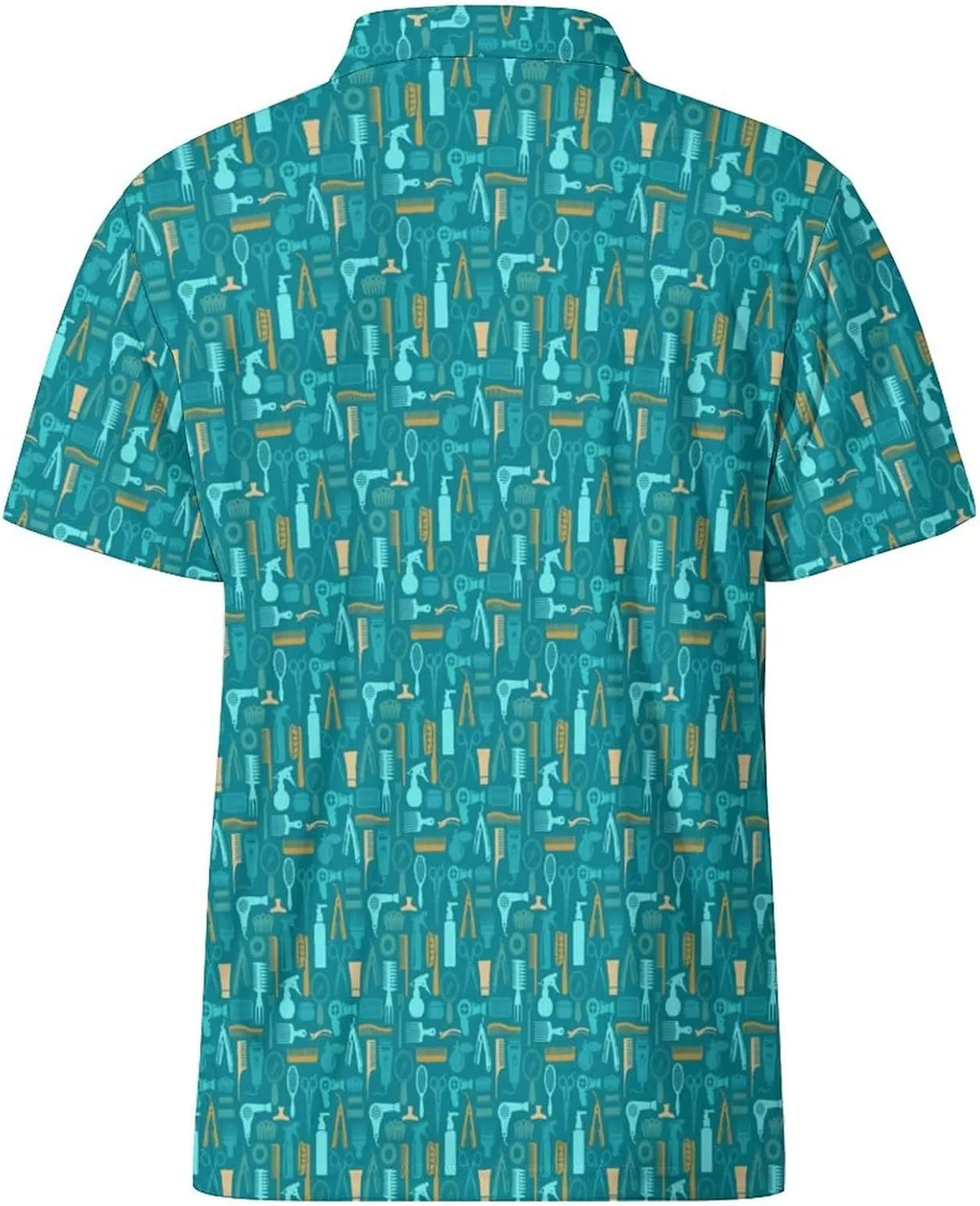 Party Mens Golf Shirt Print Short Sleeve Moisture Wicking Funny Sport Performance Polo Shirts for Men