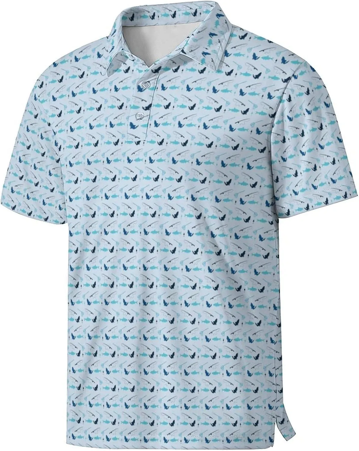 Party Mens Golf Shirt Print Short Sleeve Moisture Wicking Funny Sport Performance Polo Shirts for Men