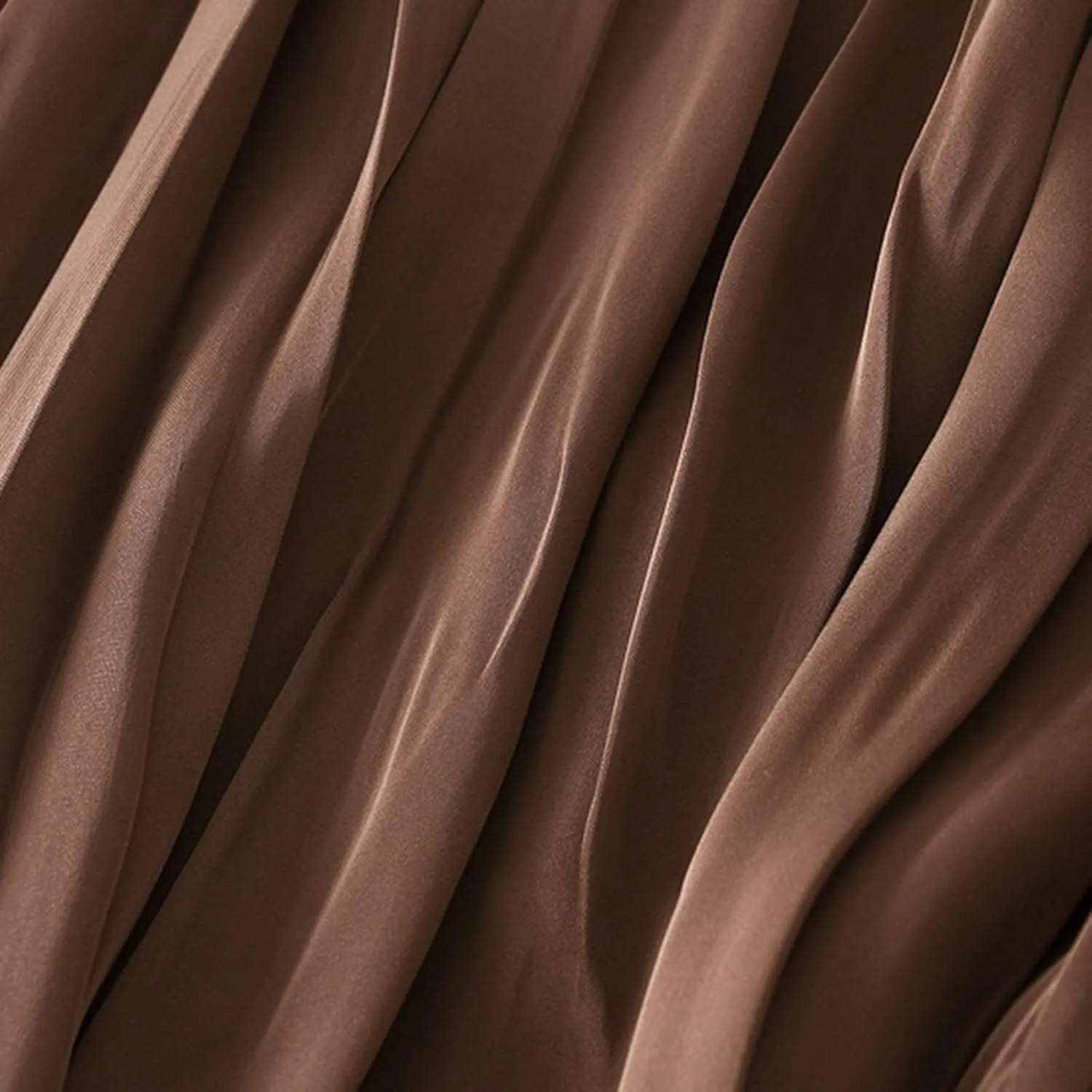 Pleated Midi Skirts for Women 2025 Summer Solid Color Flowy Swing A-Line Elastic Waisted Long Skirt
