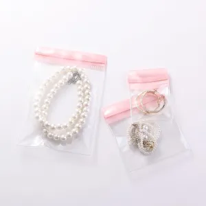 PVC Antioxidant Jewelry Storage Pouches Bracelets Necklaces Earrings Rings Storage Bags (PINK, MIXED 1,30)