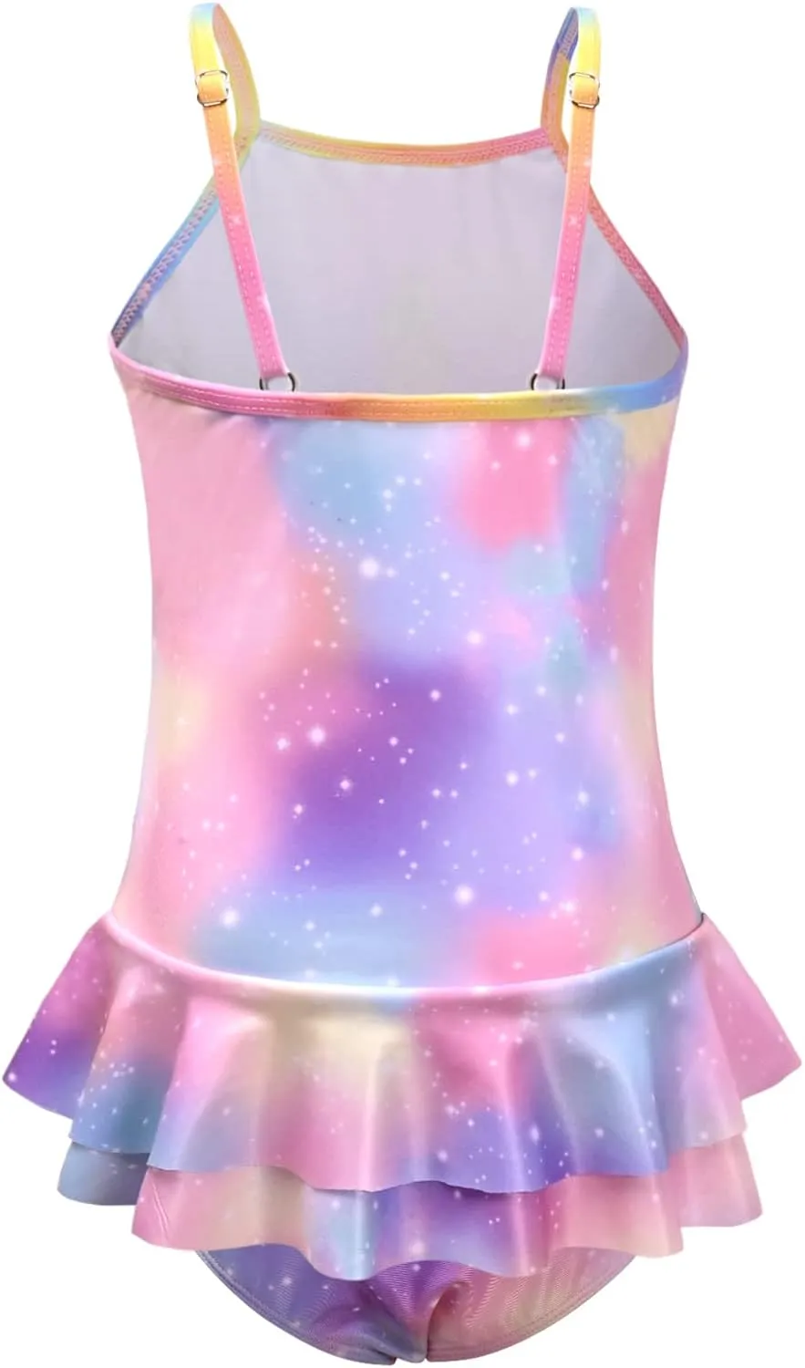 QPANCY One Piece Swimsuits for Girl Ruffle Unicorn Bathing Suits Strap Swimwear