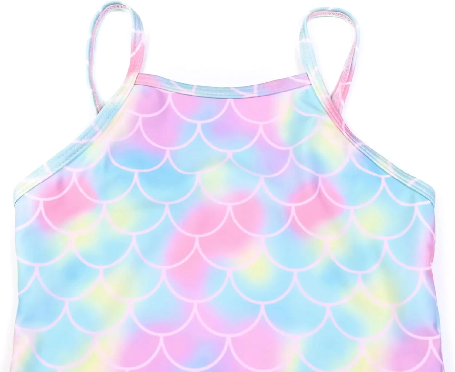 QPANCY One Piece Swimsuits for Girl Ruffle Unicorn Bathing Suits Strap Swimwear