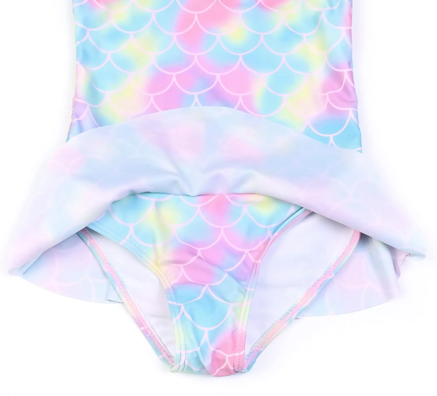 QPANCY One Piece Swimsuits for Girl Ruffle Unicorn Bathing Suits Strap Swimwear