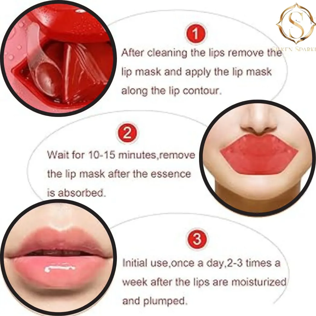 "Hydrating Lip Mask Set: Fade Lip Lines, Moisturize & Brighten Lip Color - 20 Pcs"