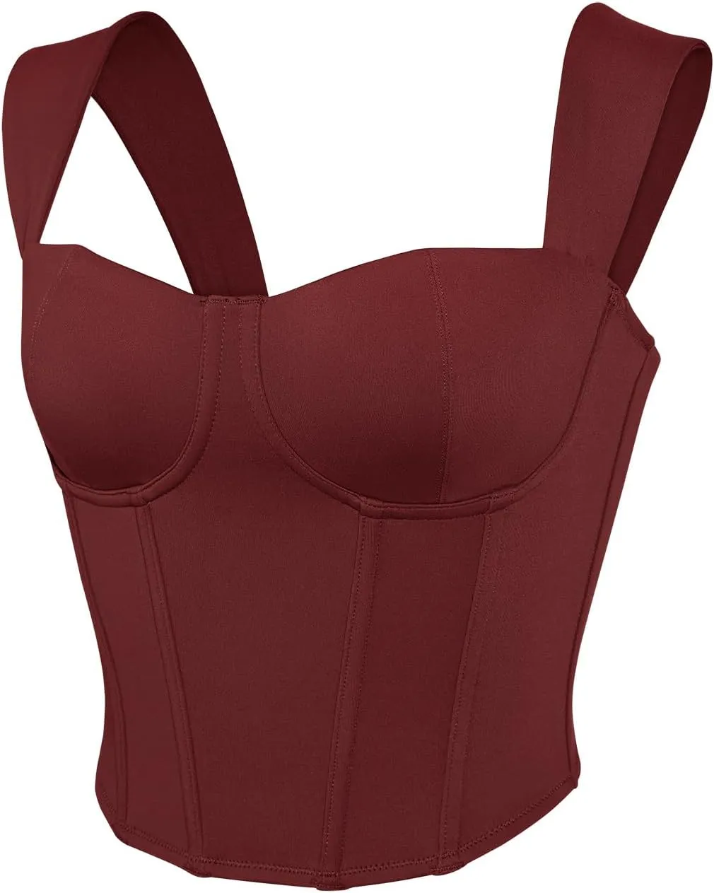REORIA Womens Sleeveless Sweetheart Neck Bustier Corset Back Zipper Y2K Going Out Crop Tops 2025 Trendy