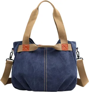 Retro Fashion One Shoulder Crossbody Women's Bag Large Capacity Fashion Handbag Women's Simple Mens (Blue, One Size)