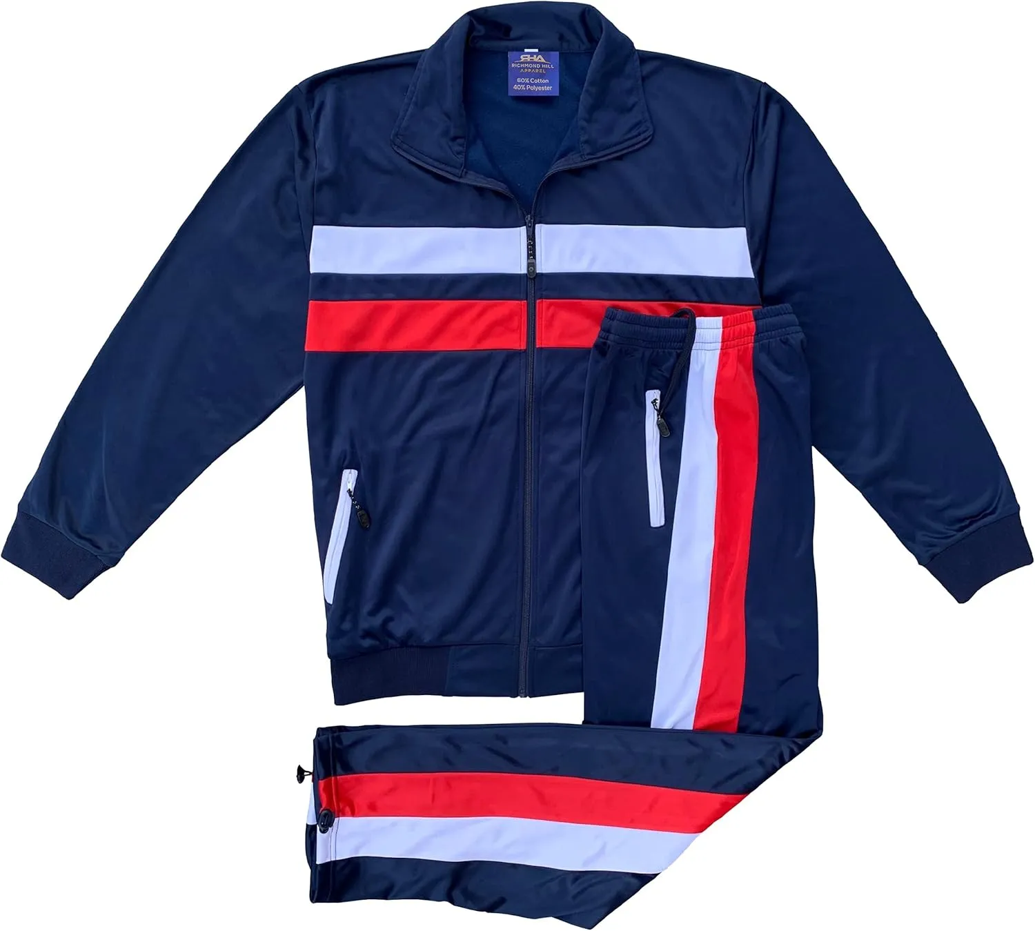 Richmond Hill Mens Tracksuit Classic Activewear Full Zip Track Jacket & Track pants Jogging suit