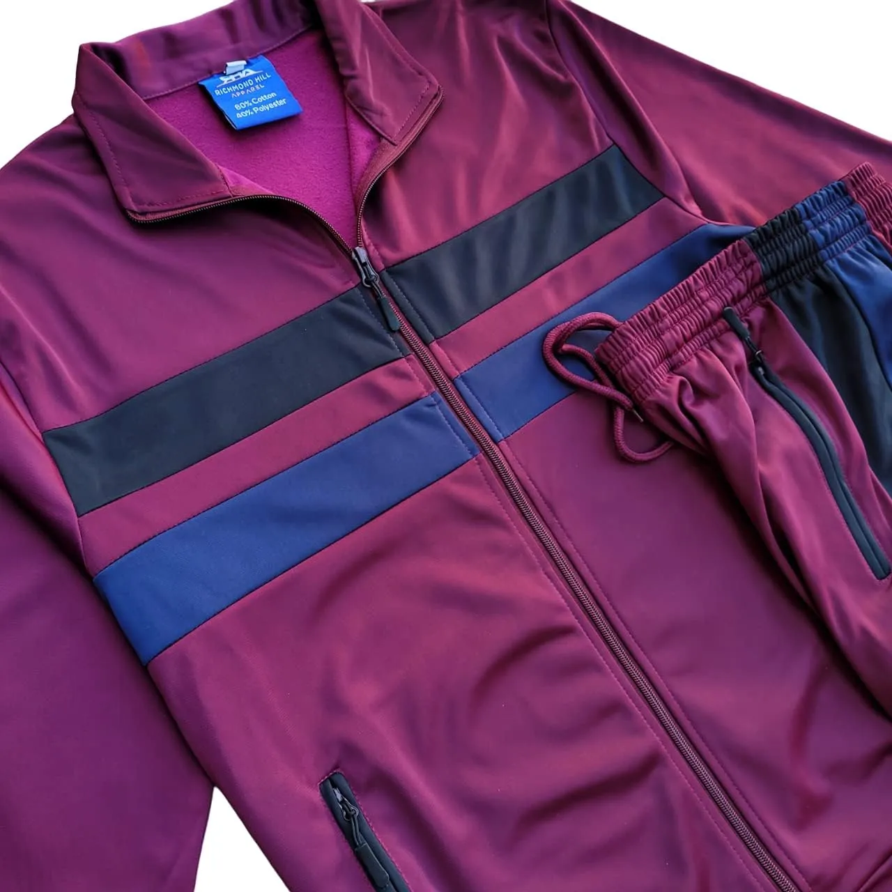 Richmond Hill Mens Tracksuit Classic Activewear Full Zip Track Jacket & Track pants Jogging suit