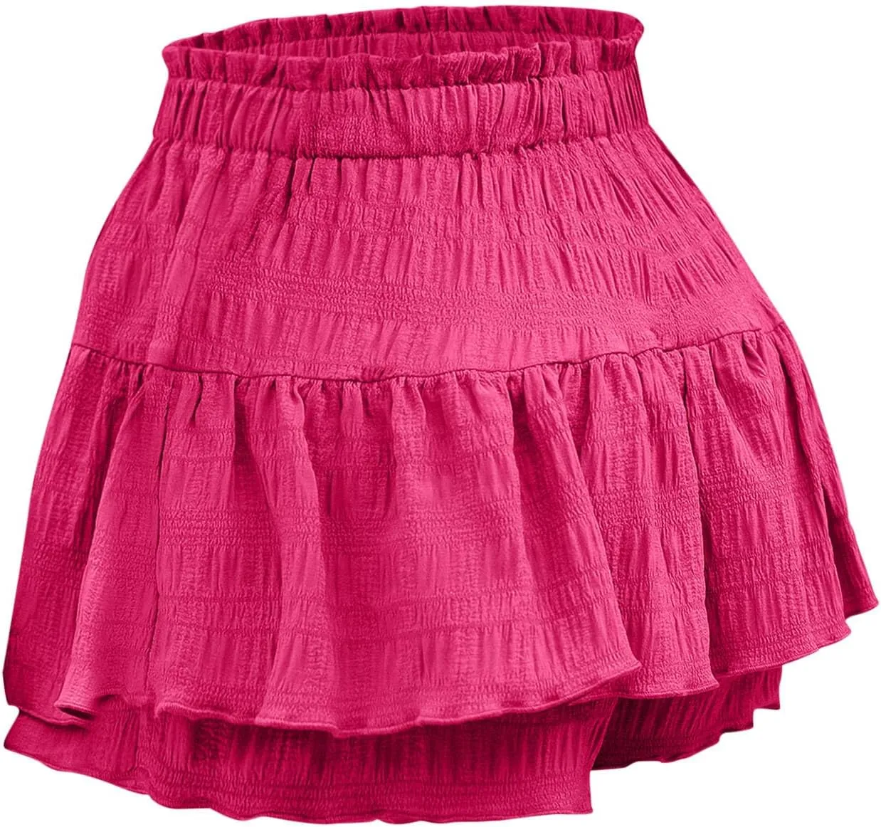 Shorts for Women 2025 High Waisted Ruffle Summer Casual Skorts Flowy Pleated Mini Skirts Swing Beach Vacation Shorts