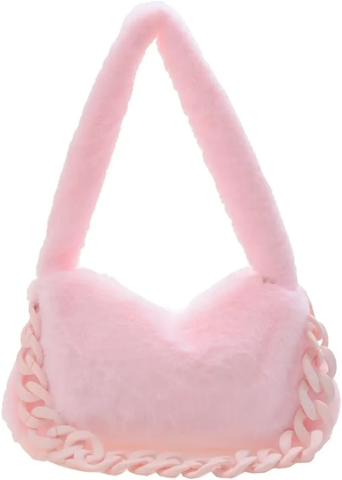 Shoulr Bags for Women P Tote Unrarm Bags t Fluffy Casl Shoulr