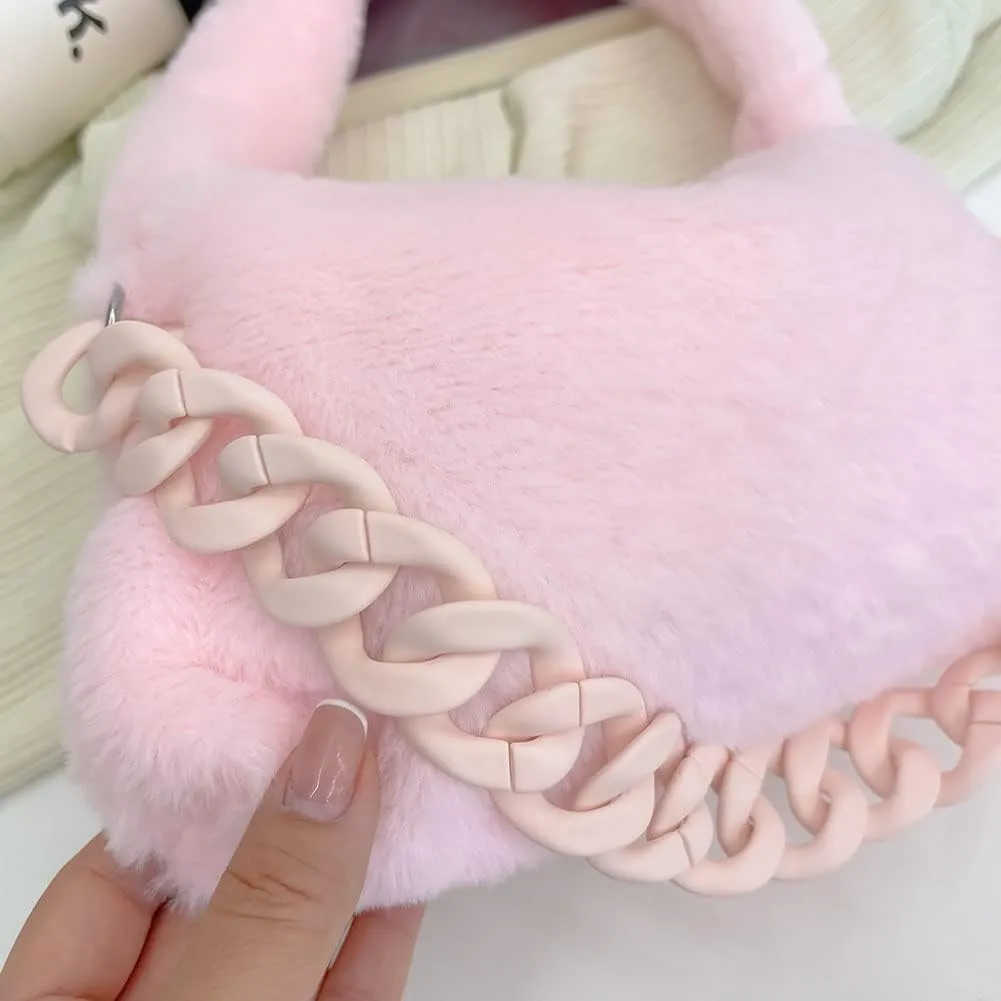 Shoulr Bags for Women P Tote Unrarm Bags t Fluffy Casl Shoulr