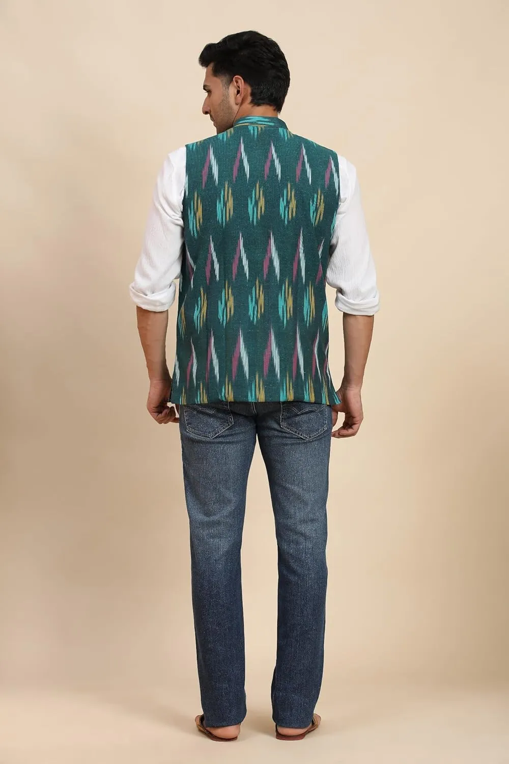 SKAVIJ Men's Casual Nehru Jacket Business Vests Lightweight Waistcoat Slim Fit Suit Vest