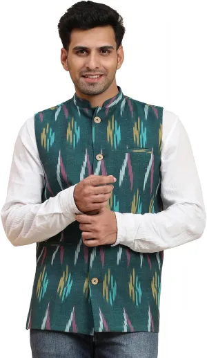 SKAVIJ Men's Casual Nehru Jacket Business Vests Lightweight Waistcoat Slim Fit Suit Vest