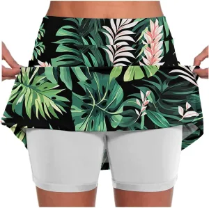 Skorts for Women with Pockets Casual Tennis Athletic Golf High Waist Mini Skirt with Shorts Summer Beach Yoga Shorts