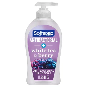 Softsoap Antibacterial Liquid Hand Soap, White Tea and Berry Scent Hand Soap, 11.25 oz Bottle