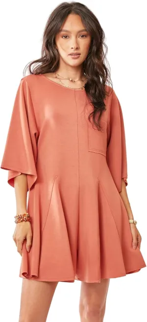 Solid Draped Sleeve Ties Back Skort Romper