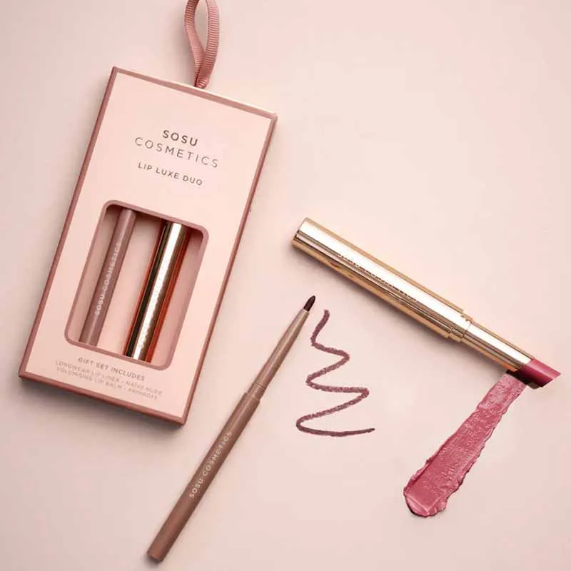 SOSU Cosmetics Lip Luxe Duo Gift Set - Primrose & Naive Nude