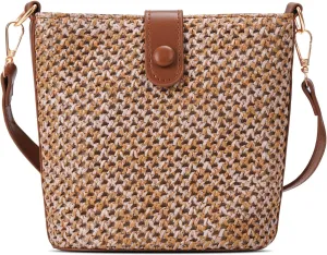 Straw Beach Bags For Women Rattan Purse Summer Straw Crossbody Bag Raffia Handbag Purses Shoulder Bag