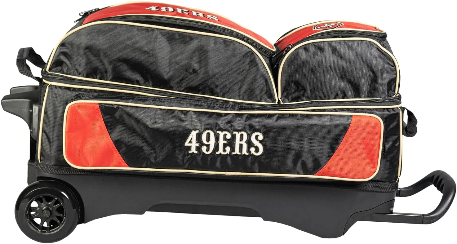 Strikeforce Bowling NFL Three Ball Bowling Roller Bag with Ball, Shoe and Accessory Pockets