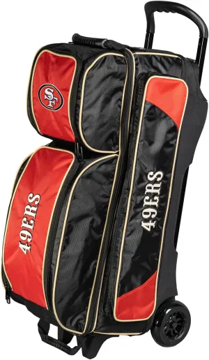 Strikeforce Bowling NFL Three Ball Bowling Roller Bag with Ball, Shoe and Accessory Pockets
