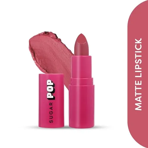 SUGAR POP Matte Lipstick - 01 Taupe (Dusty Rose) – 4.2 gm – Non-drying Formula, Long Lasting, Vegetarian, Paraben Free l Lipstick for Women