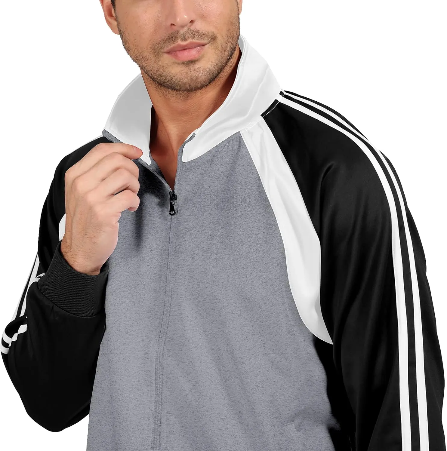 Sun Lorence Men's Athletic Running Tracksuit Set Casual Full Zip Jogging Sweat Suit