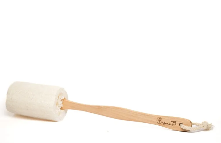 Sundried desi Bottle Gourd Loofah with Teak Wood handle