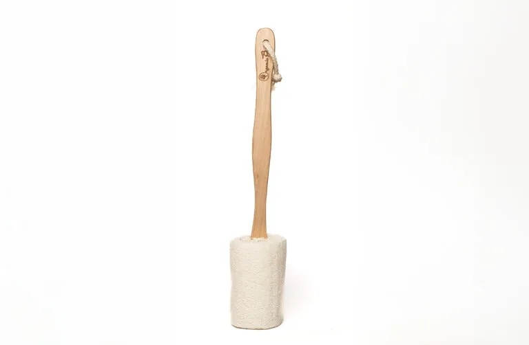 Sundried desi Bottle Gourd Loofah with Teak Wood handle