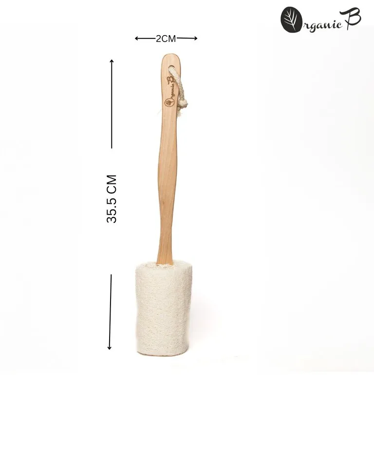 Sundried desi Bottle Gourd Loofah with Teak Wood handle