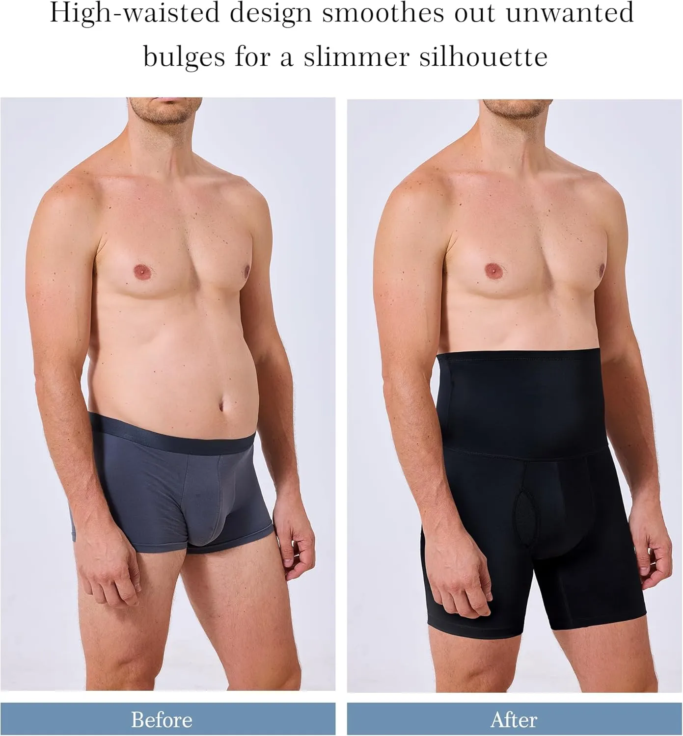 TAILONG Mens Shapewear Tummy Control Shorts Compression Underwear Slimming Body Shaper Boxer Briefs