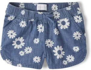 The Children's Place Girls Denim Pull On Shorts