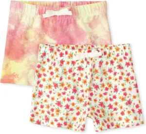 The Children's Place Girls' Pull on Fashion Shorts 2 Pack