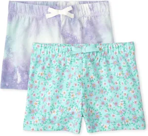 The Children's Place Girls' Pull on Fashion Shorts 2 Pack