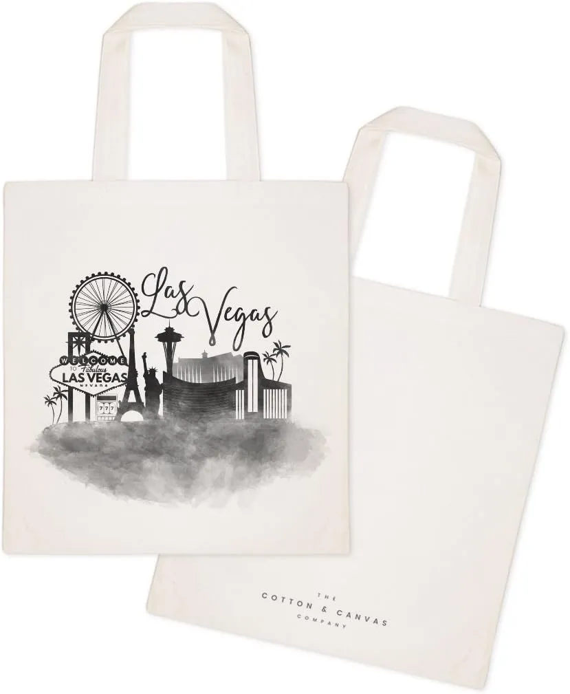 The Cotton & Canvas Co. Cityscape, Souvenir, Beach, Shopping and Travel Reusable Shoulder Tote and Handbag