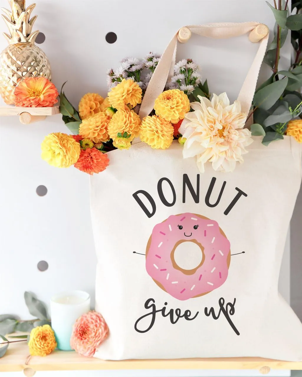 The Cotton & Canvas Co. Food Pun Reusable Grocery Bag and Farmers Market Tote Bag