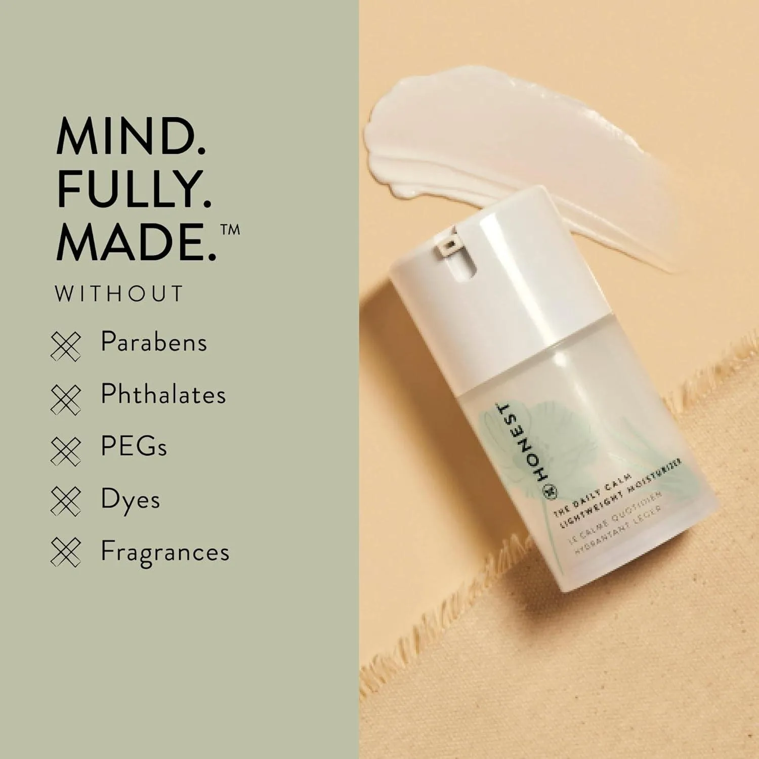 the Daily Calm Lightweight Moisturizer for Sensitive Skin | Hyaluronic Acid   Calming Phyto-Blend | EWG Verified, Vegan   Cruelty Free | 1.7 Fl Oz