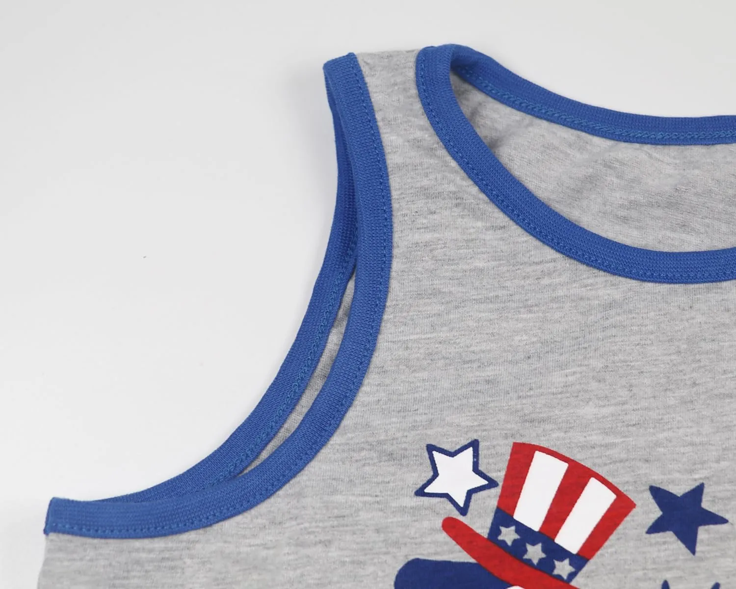 Toddler Boy Girl 4th of July Tank Cotton Kids American Flag Shirts Patriotic Outfit Independence Day Tees Top