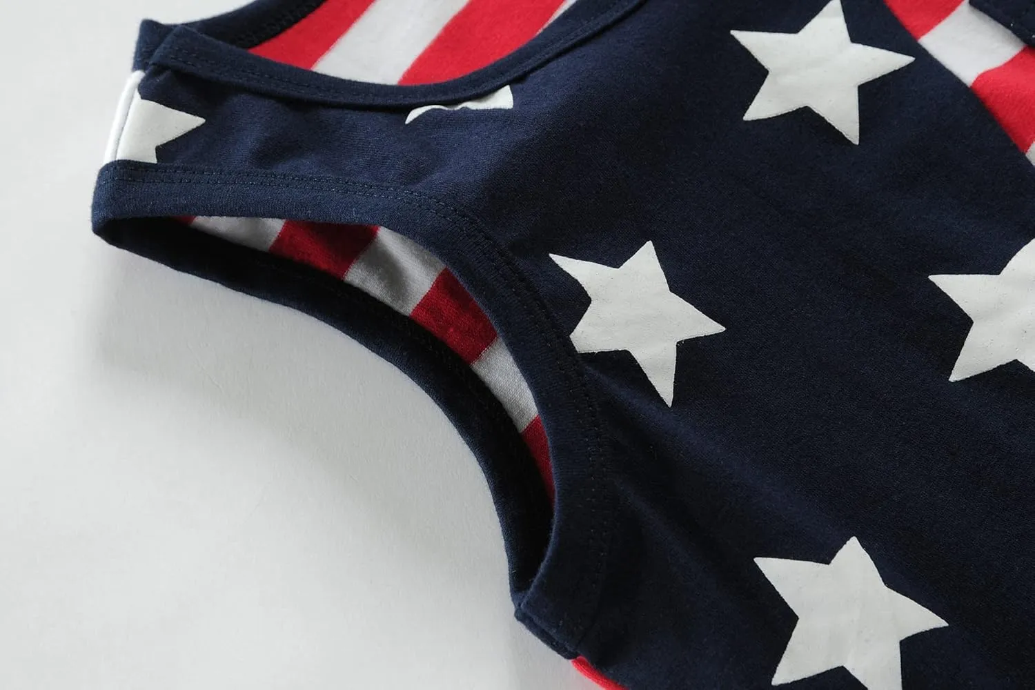Toddler Boys' Tank Tops American Flag T-Shirt Kids 4th of July Shirts Cotton Patriotic Sleeveless Top Tees 1-7T