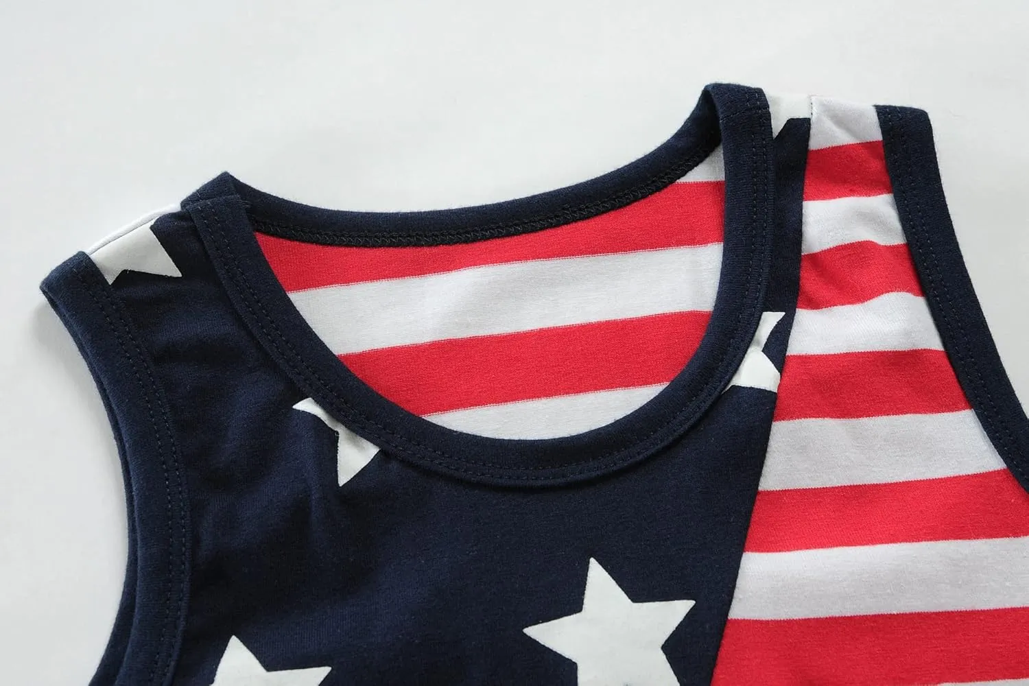 Toddler Boys' Tank Tops American Flag T-Shirt Kids 4th of July Shirts Cotton Patriotic Sleeveless Top Tees 1-7T