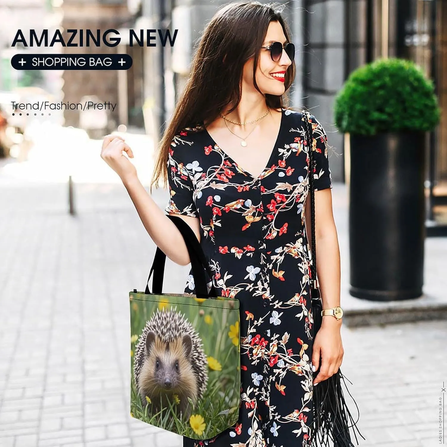 Tote Bag for Women Grocery Bag Ocean Beach Theme Foldable Shopping Bags Reusable Large Tote Bag