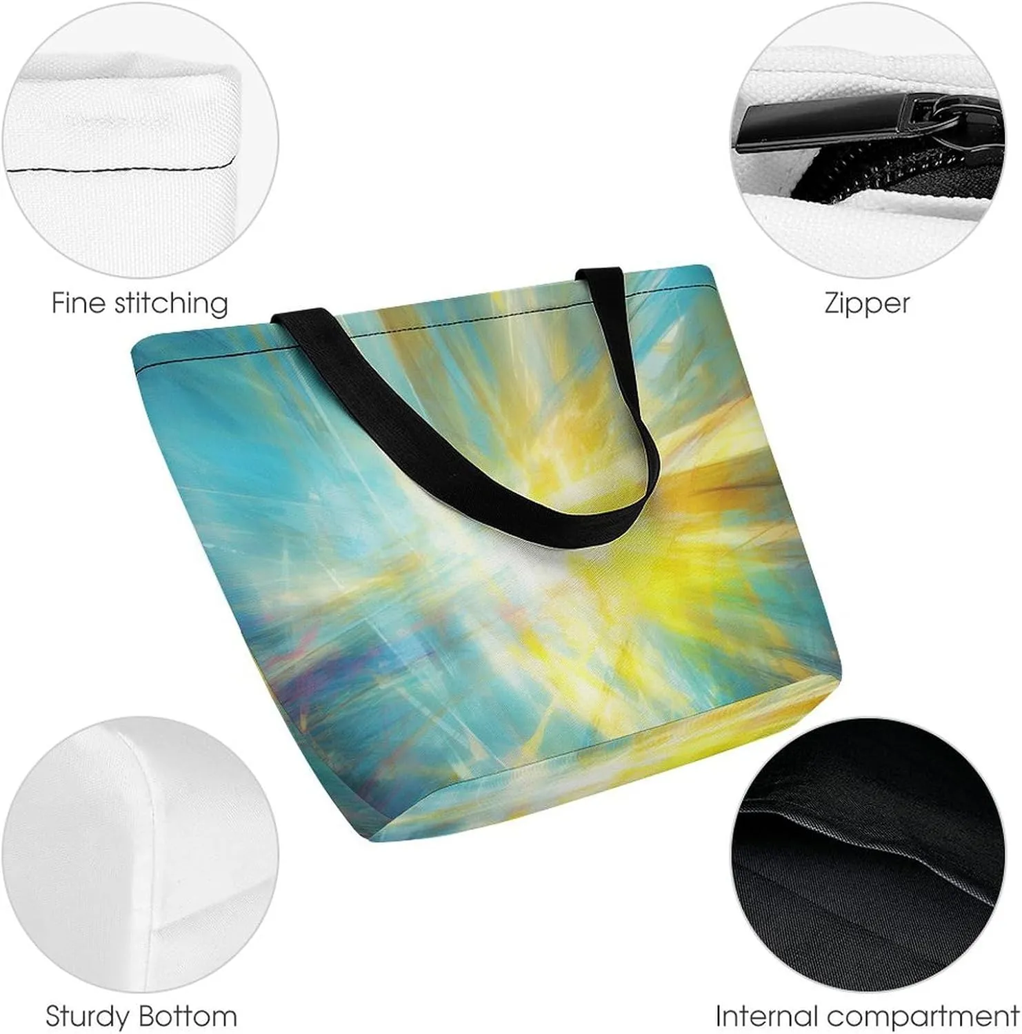 Tote Bag for Women Grocery Bag Several Blueberries Foldable Shopping Bags Reusable Large Tote Bag